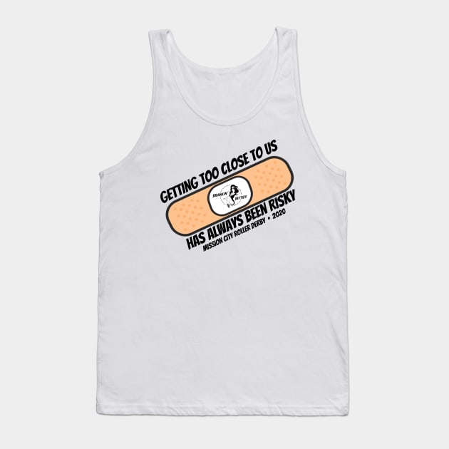 Mission City Roller Derby Social Distancing Tank Top by Brawlin' Betties